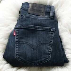 Levi's Premium 512 Slim Taper Big E Dark Wash | Fits Women’s 27/28 Crop